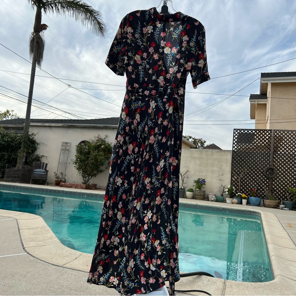 Equipment silk wrap dress
